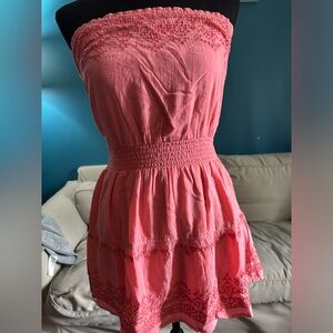 Hollister Mini Dress Cotton Coral